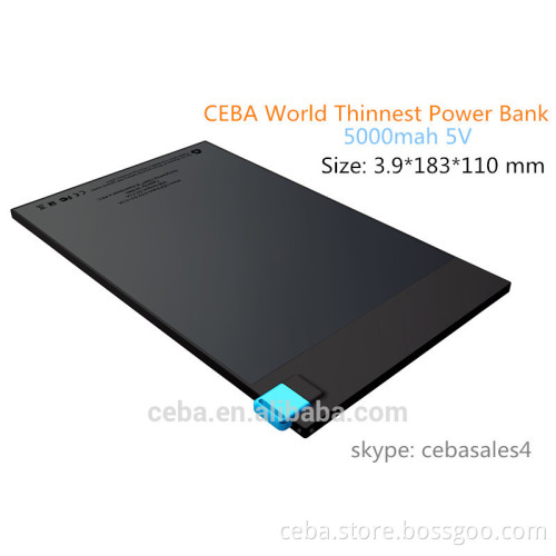 CEBA Manufacturer world Thinnest Power bank for sale 5000mAh